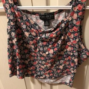 Forever 21 floral crop top